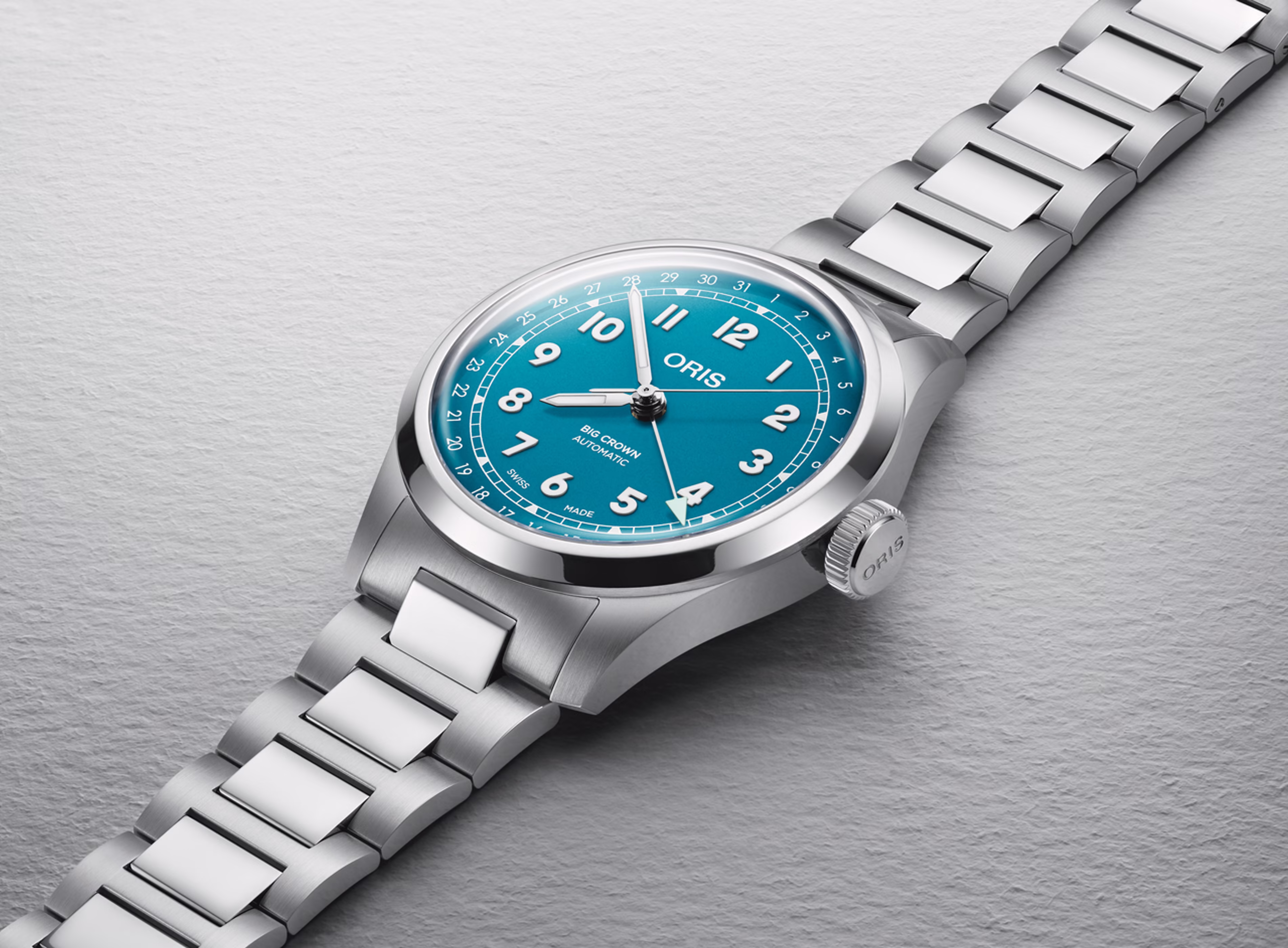 Oris Big Crown Pointer Date 40mm Automatik Edelstahl Blau Herrenuhr 01 754 7798 4065-07 8 20 06