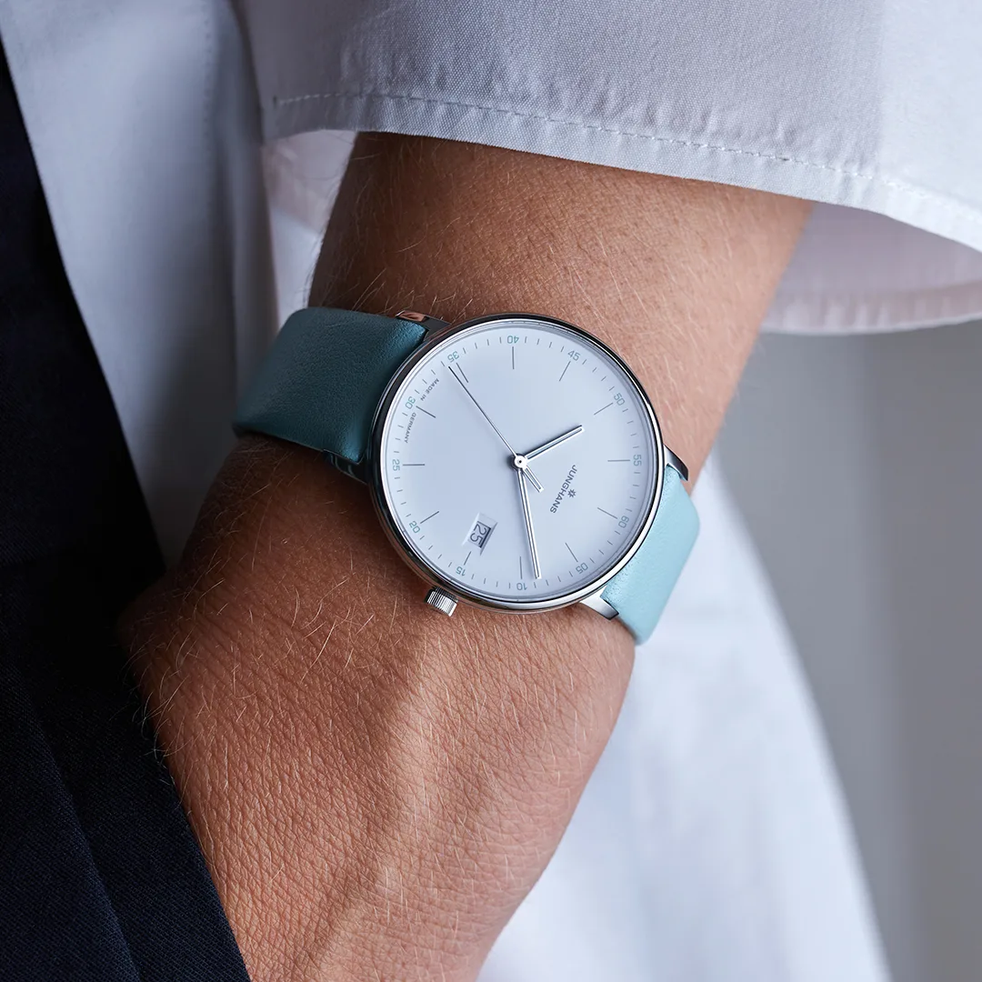 Junghans FORM Damen Quarz Lederband Mint Damenuhr 47/4455.00