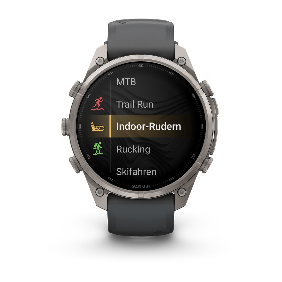 Garmin fēnix® 9 Pro inReach® - 47 mm AMOLED Sapphire Titan mit Silikon-Armband Graphit/Schwarz 010-04336-21