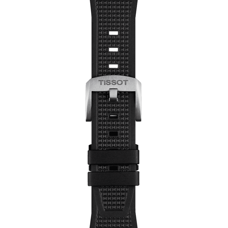 Tissot Ersatzarmband Kautschuk schwarz 12 mm für PRX Modelle mit 40 mm Durchmesser T852.048.462