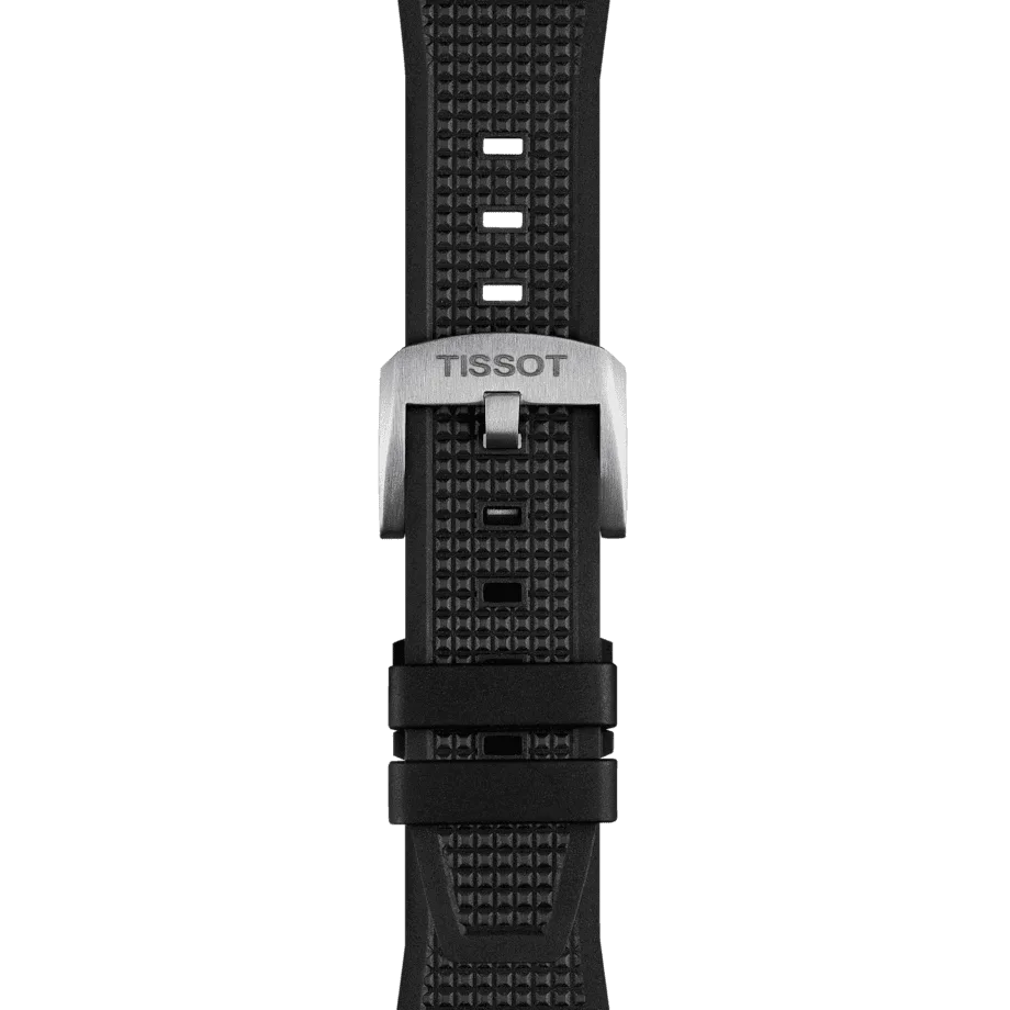 Tissot Ersatzarmband Kautschuk schwarz 12 mm für PRX Modelle mit 40 mm Durchmesser T852.048.462