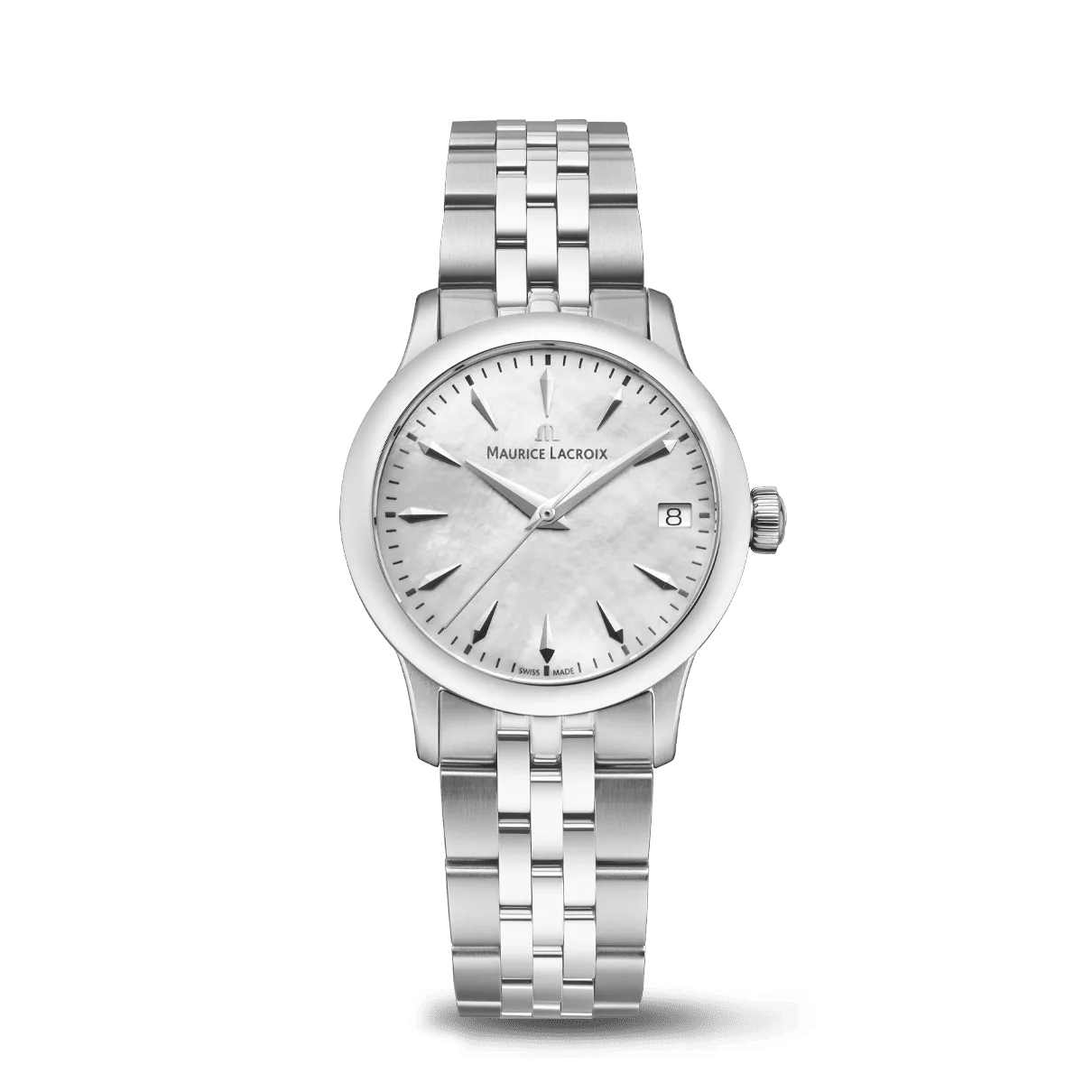 Maurice Lacroix 1975 Quartz 33mm, Quarzwerk, Edelstahlband Damenuhr 751006-SS002-160-1