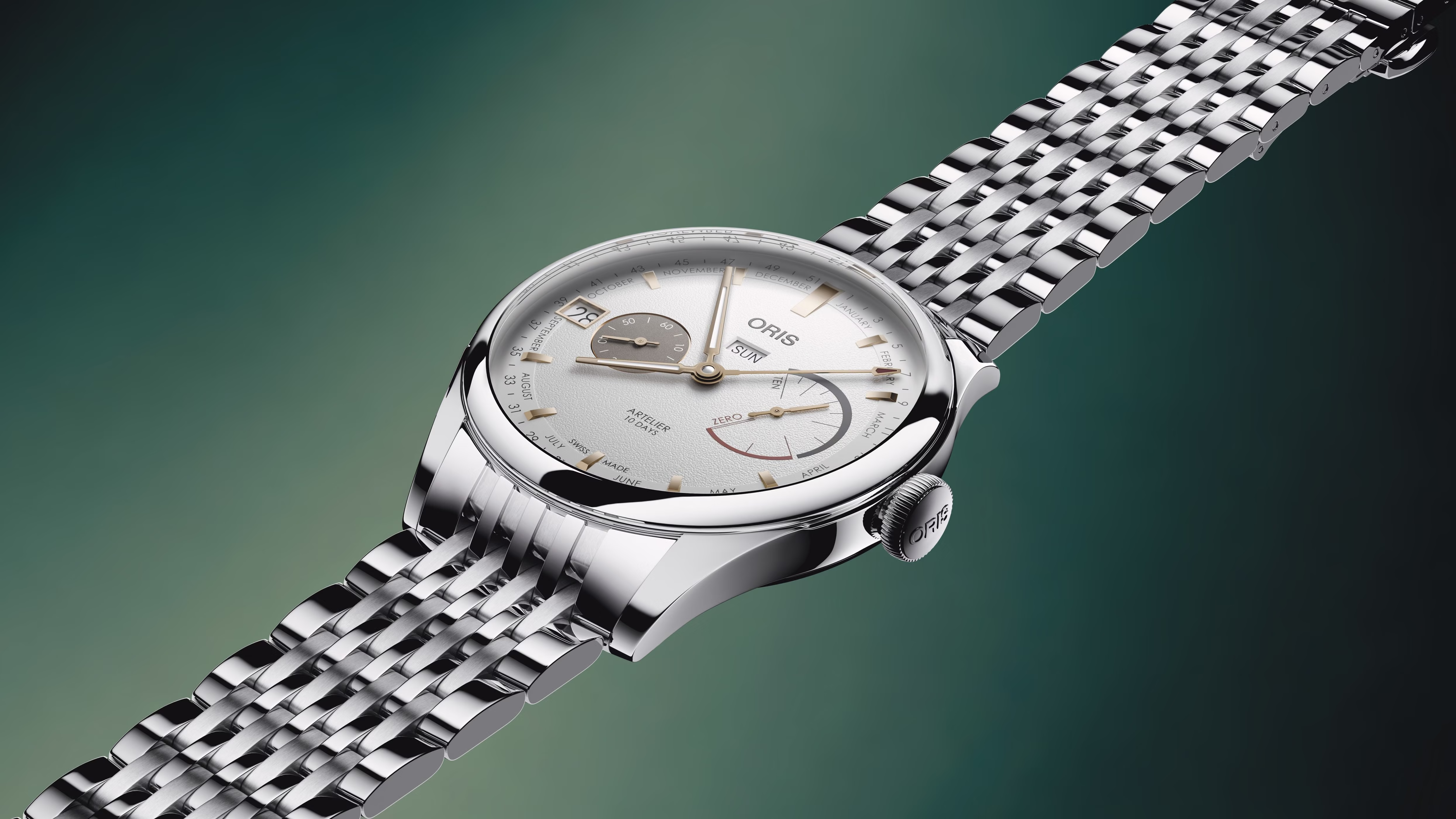 Oris Artelier Calibre 113 43mm Edelstahl Weiß Herrenuhr 01 113 7806 4051-07 8 23 79PS