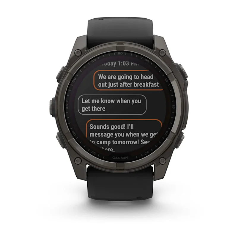 Garmin fēnix® 8 - 51 mm Solar Sapphire Graphit/Carbongrau Titan DLC 010-02907-11