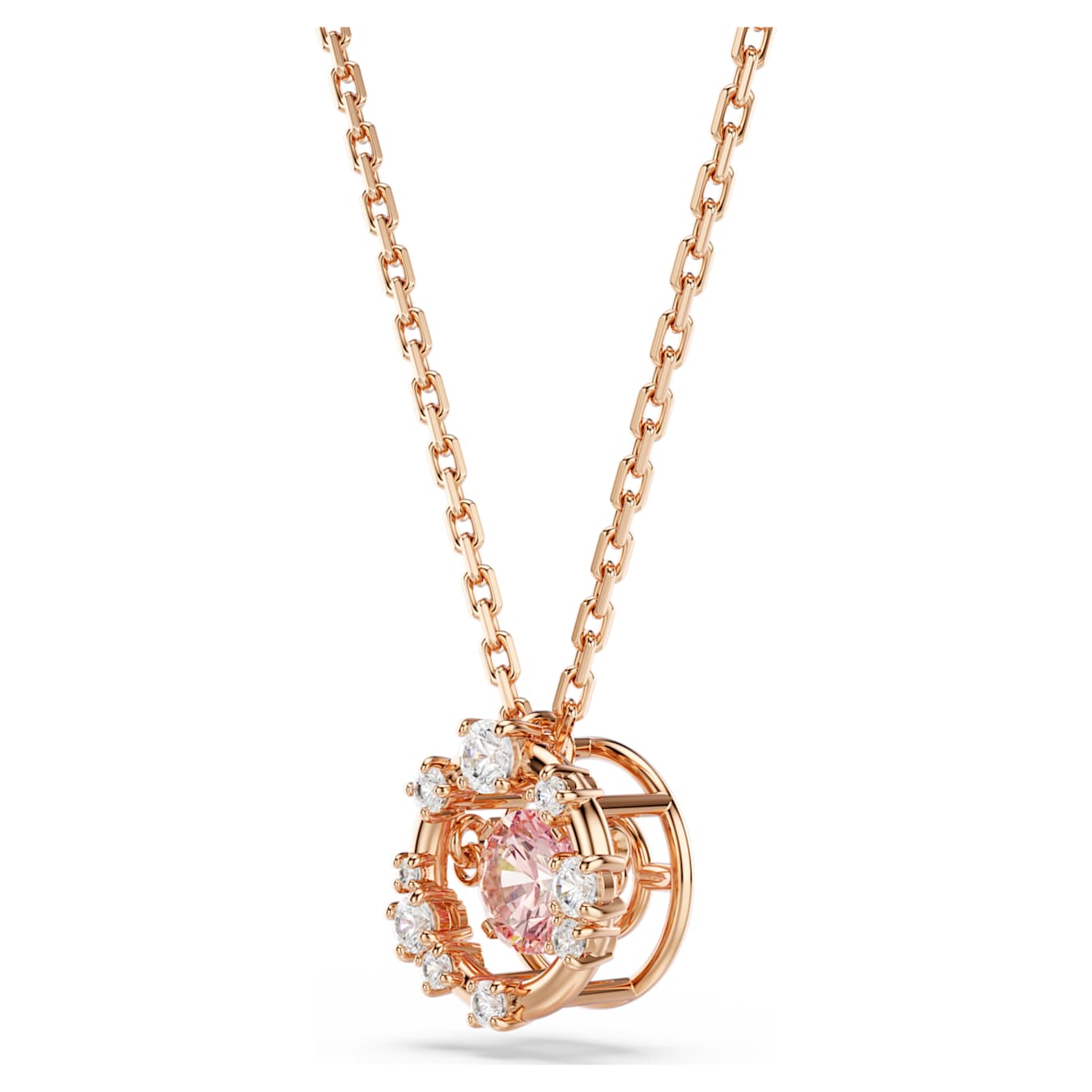 Swarovski  Constella Anhänger Rundschliff, Dancing Stone, Rosa, Roségold-Legierungsschicht