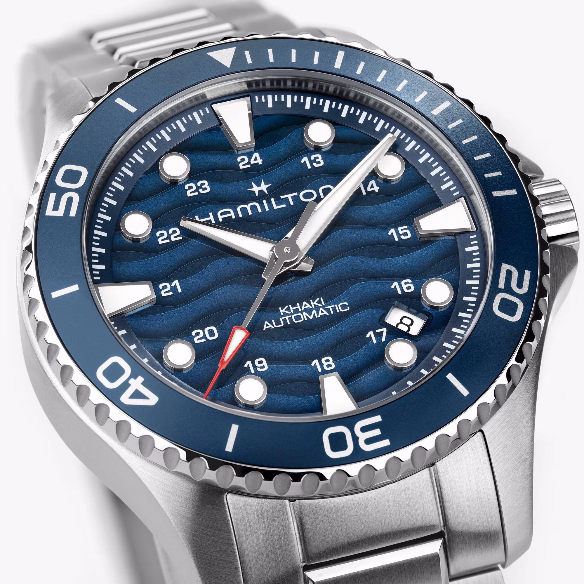 Hamilton Khaki Navy Scuba Auto 40 mm, Blau, 80 Stunden Gangreserve Herrenuhr H82425140
