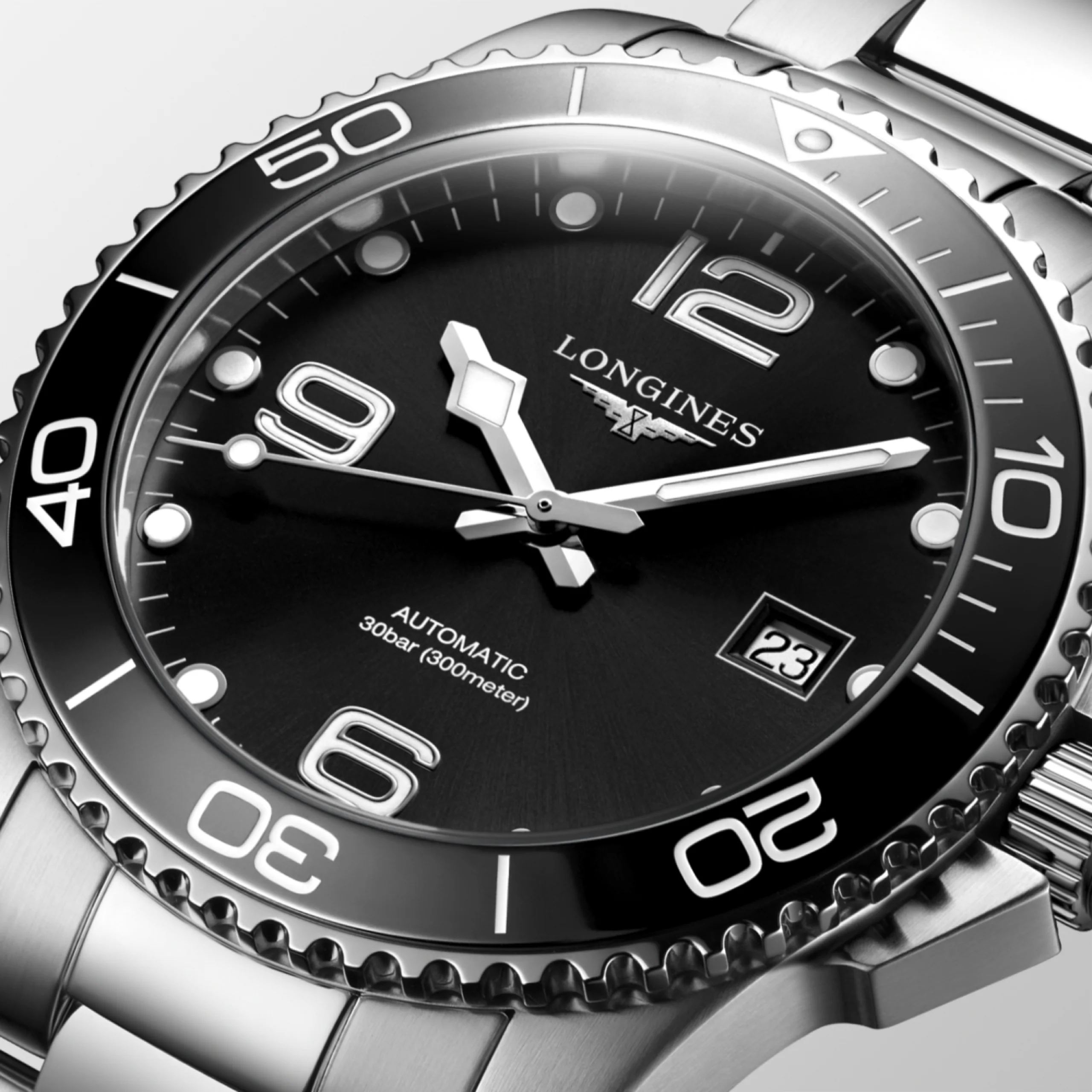 Longines HYDROCONQUEST - L3.781.4.56.6 Automatik Uhr Lünette Herrenuhr L3.781.4.56.6