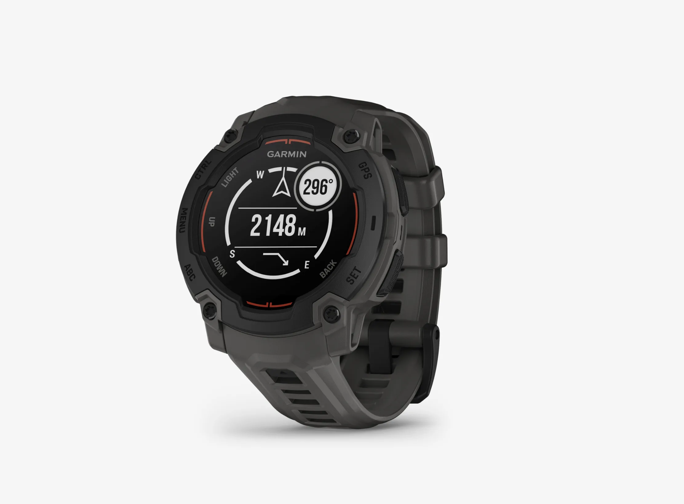 Garmin Instinct® E 010-02933-00 - 45 mm Kohle/Schwarz mit Silikon-Wechselarmband 22 mm Kohle