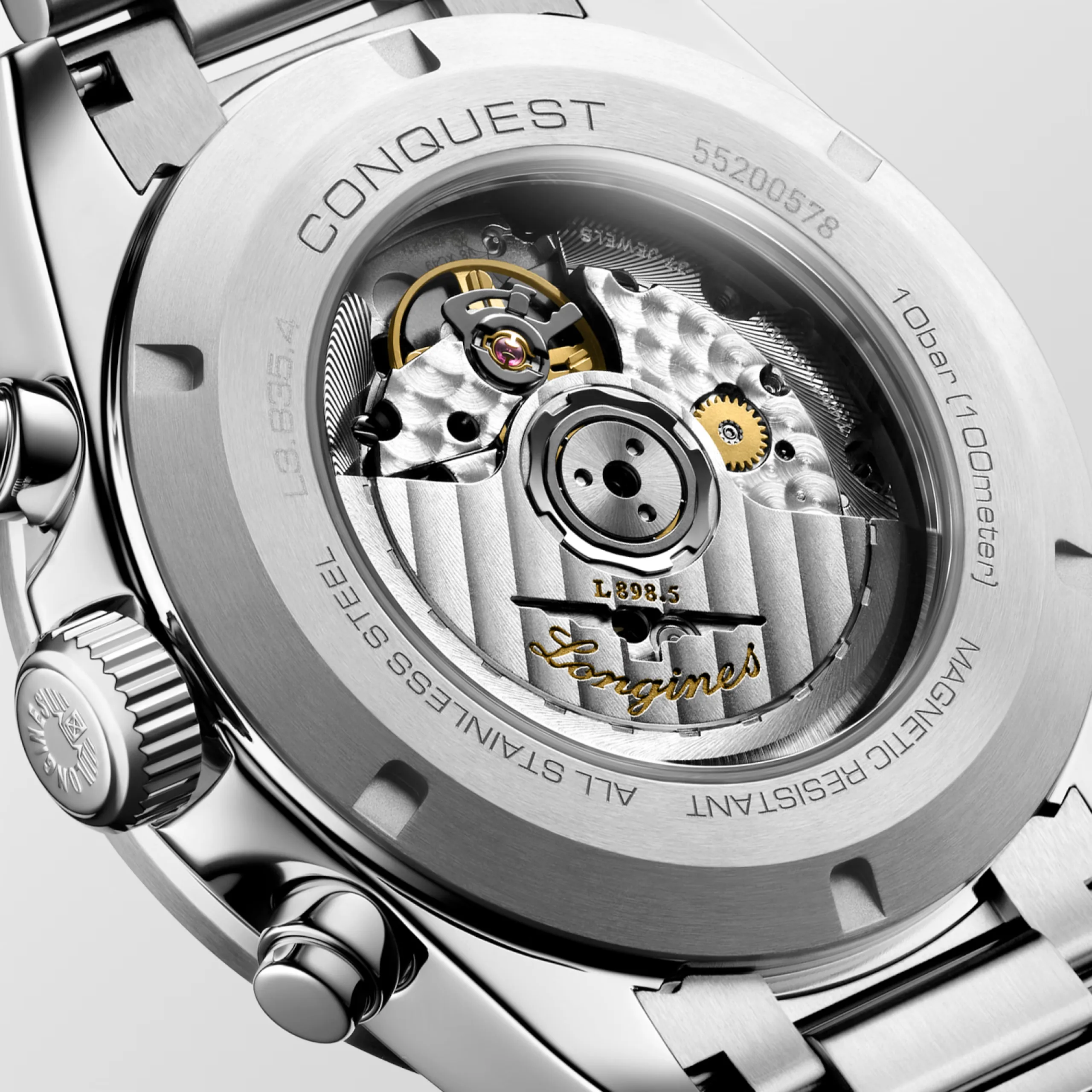 Longines Conquest Chronograph grün Edelstahl Herrenuhr L3.835.4.02.6