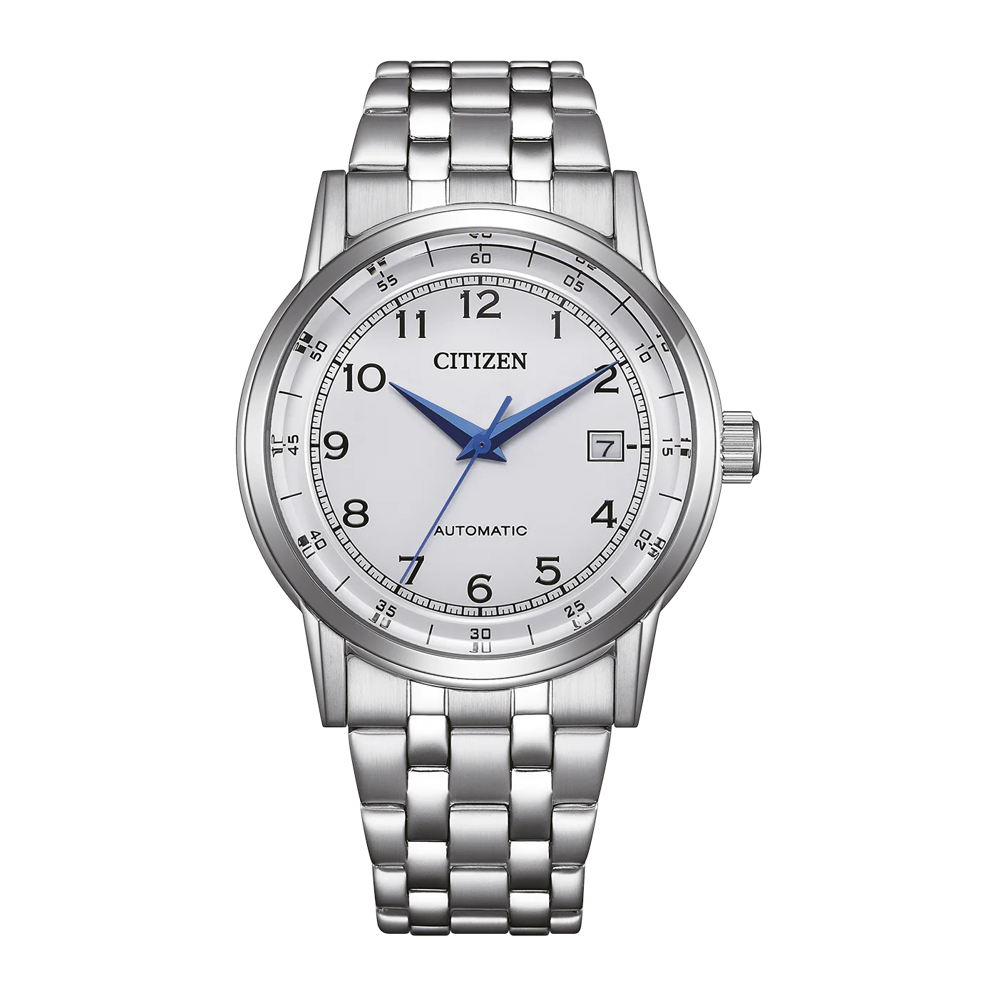 Citizen Automatik Dress Watch Edelstahl weiß, 40mm Herrenuhr NJ0210-56A