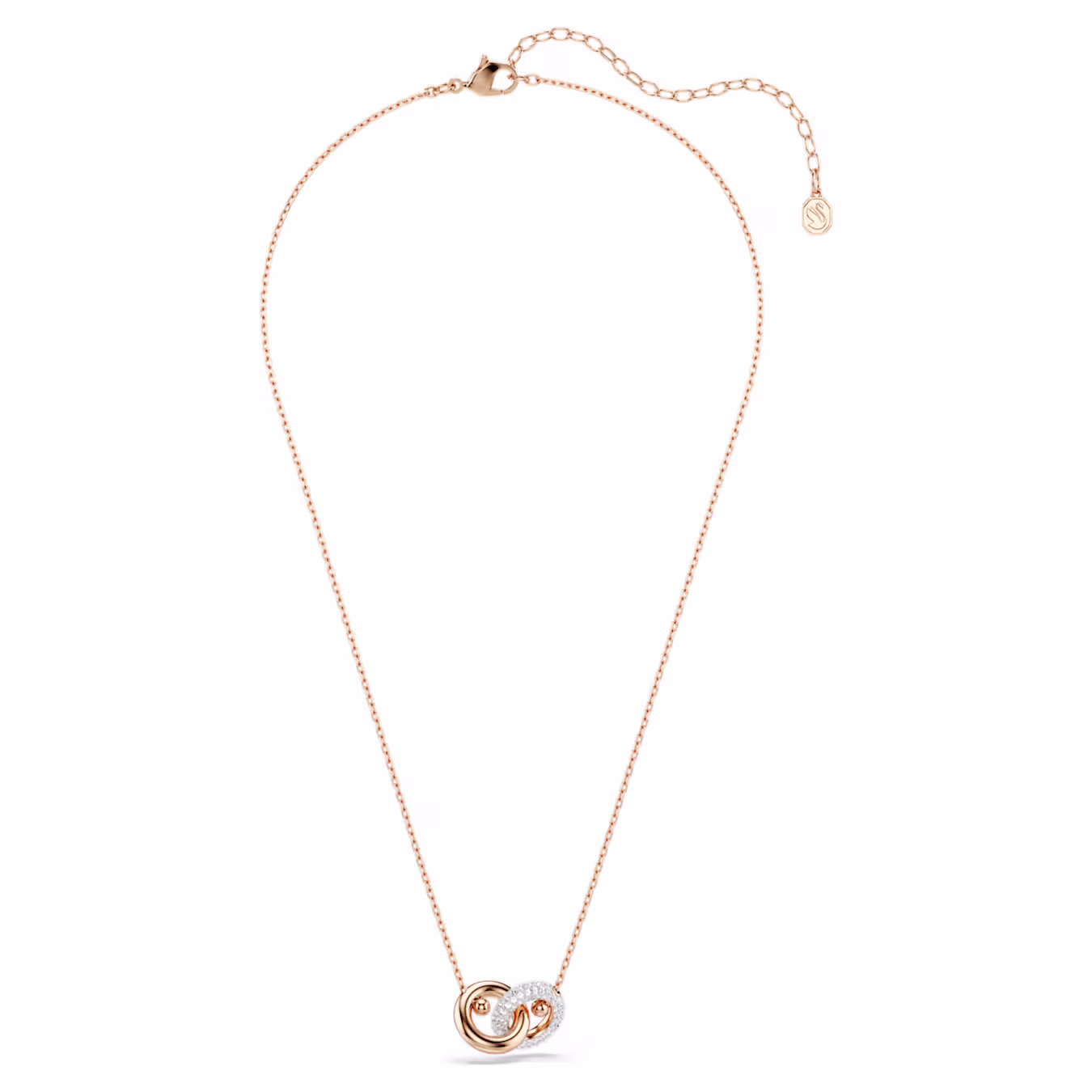 Swarovski  Dextera Anhänger Rundschliff, Weiß, Roségold-Legierungsschicht