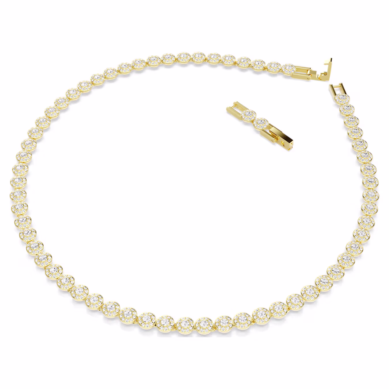 Swarovski  Una Angelic Set, Halskette und Armband, Goldlegierungsschicht