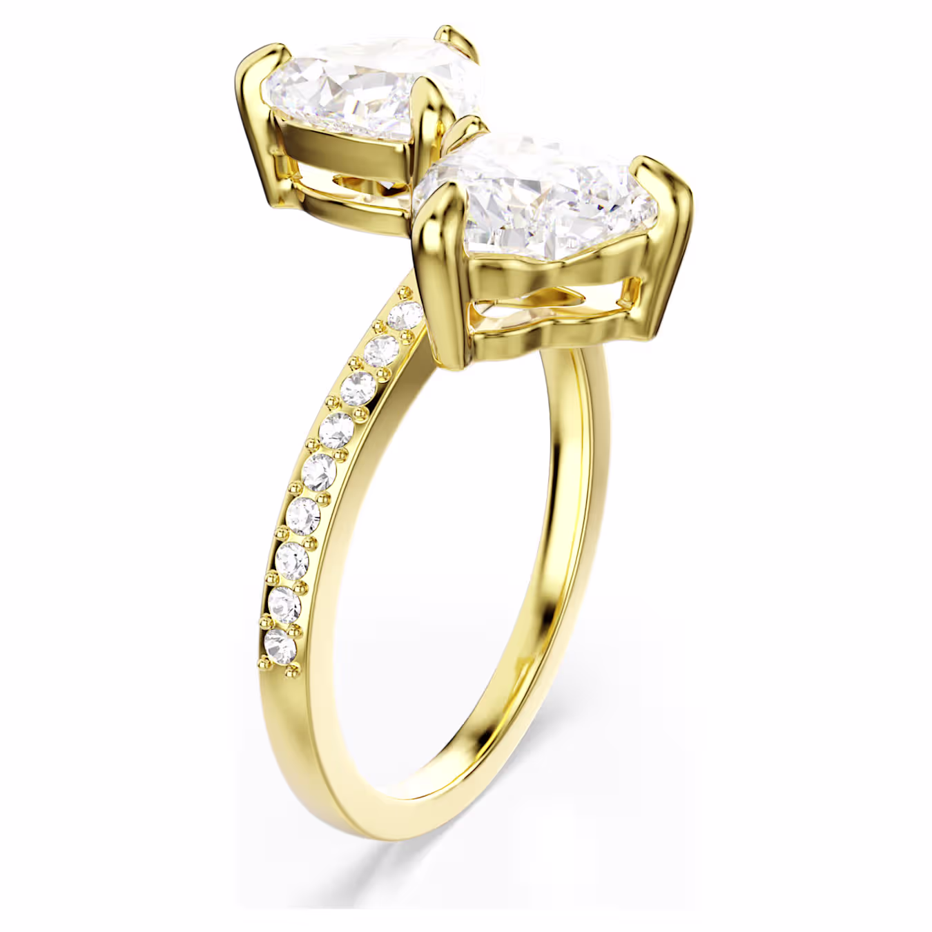 Swarovski Ringe Mesmera Herzschliff, Pavé, Weiß, 18k vergoldet, Gr. 58