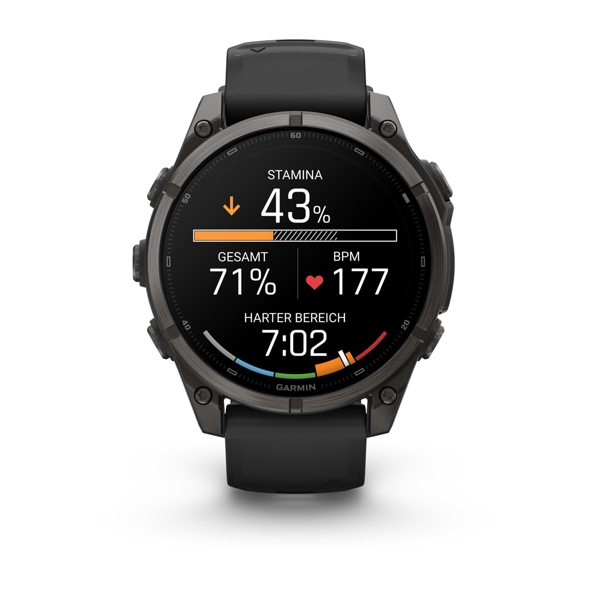 Garmin fēnix® 9 - 47 mm AMOLED Sapphire Schwarz/Carbongrau DLC Titan mit Silikon-Armband Schwarz 010-04762-11