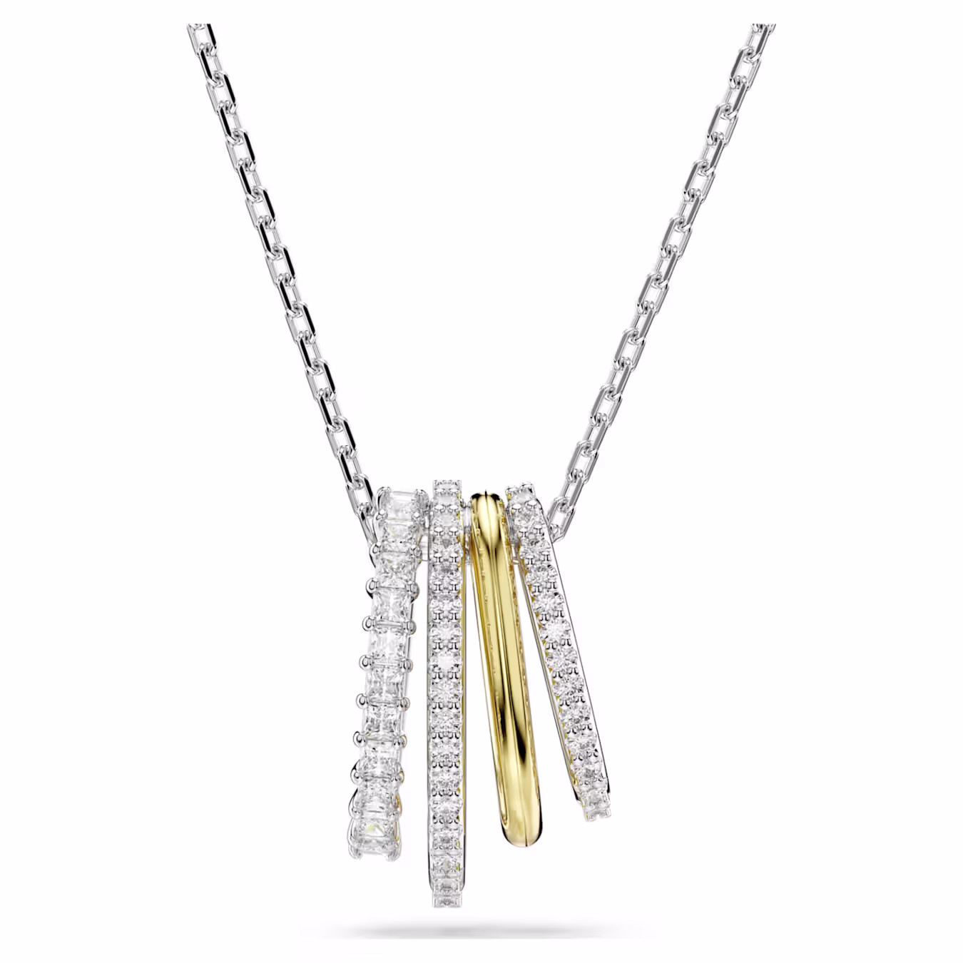 Swarovski  Hyperbola Anhänger Verschiedene Schliffe, Weiß, Metallmix