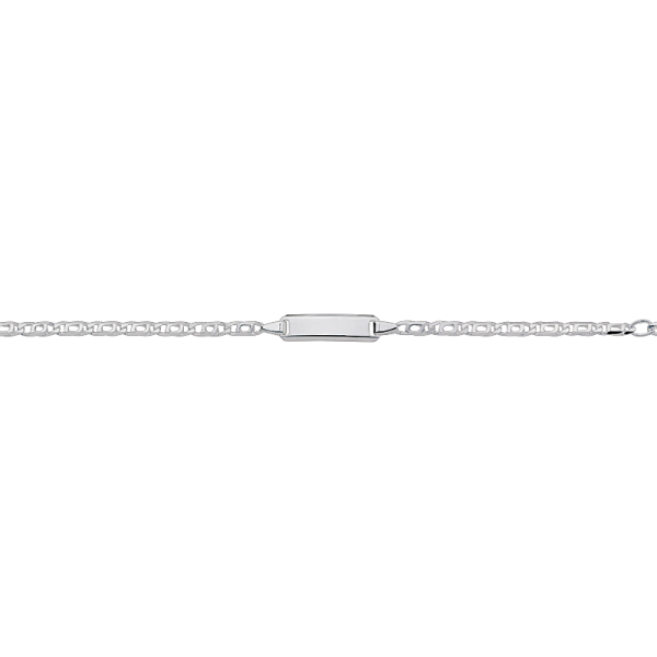 CEM 925er Silber Identband 14 - 16 cm, rhodiniert BIDR904662