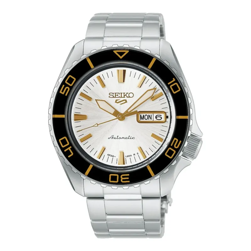 Seiko 5 Sports SKX Automatik 42 mm Edelstahlband Weiß Herrenuhr HDB004K1