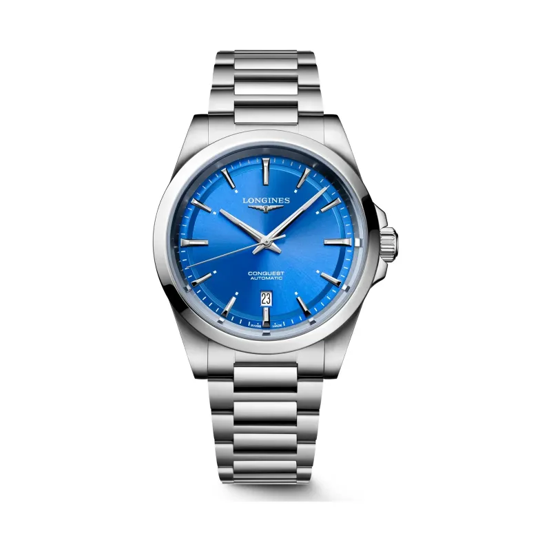 Longines Conquest Blau Edelstahlband 41 mm Herrenuhr L3.830.4.90.6