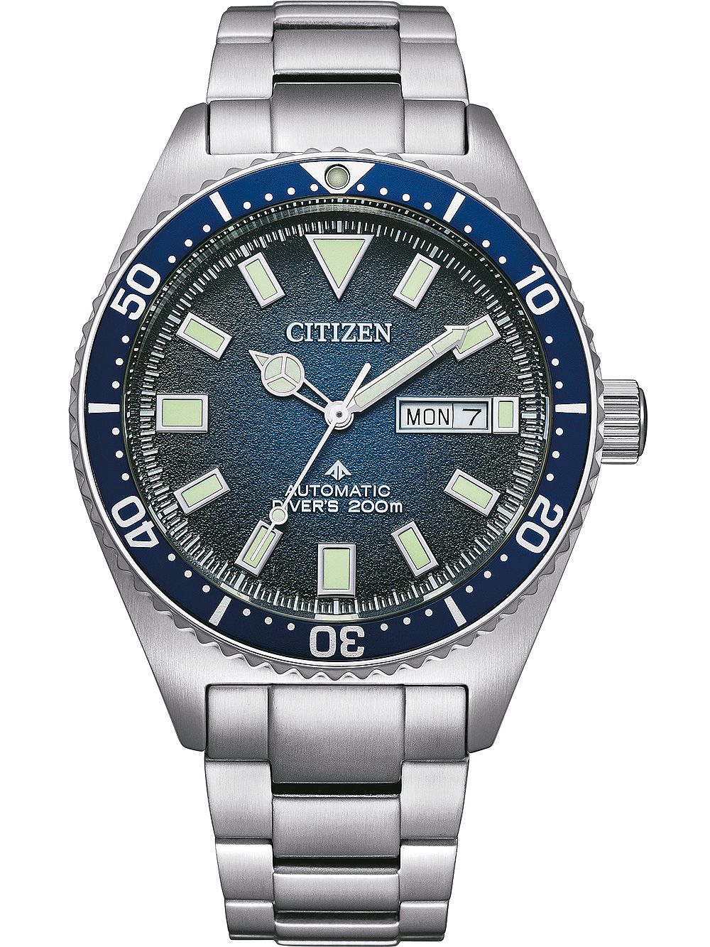 Citizen PROMASTER Mechanical Diver 41mm, 20 ATM,Edelstahl, Blau Herrenuhr NY0129-58LC