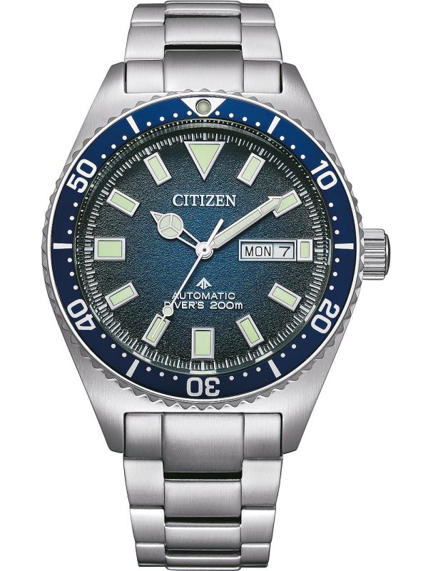 Citizen PROMASTER Mechanical Diver 41mm, 20 ATM,Edelstahl, Blau Herrenuhr NY0129-58LC