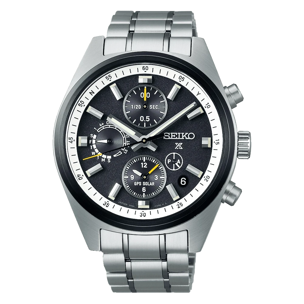 Seiko Prospex Speedtimer Solar GPS Chronograph Dual Time Herrenuhr SSH167J1