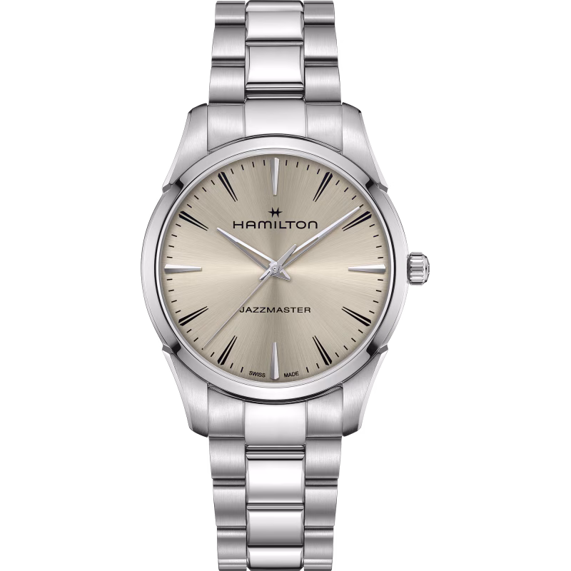 Hamilton Jazzmaster Quartz 40 mm, Edelstahl, Analog Herrenuhr H32461121