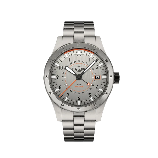 Fortis FLIEGER F-43 Triple-GMT Titanium Herrenuhr F4260002