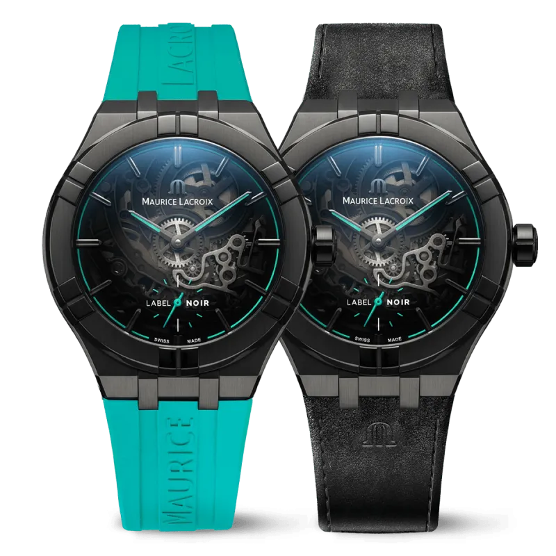 Maurice Lacroix Aikon Automatic Skeleton 45mm Label Noir, Limited Edition Herrenuhr AI6028-DLB0B-030-H