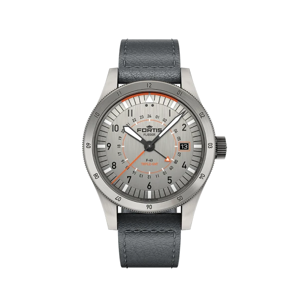 Fortis FLIEGER F-43 Triple-GMT Titanium Herrenuhr F4260003