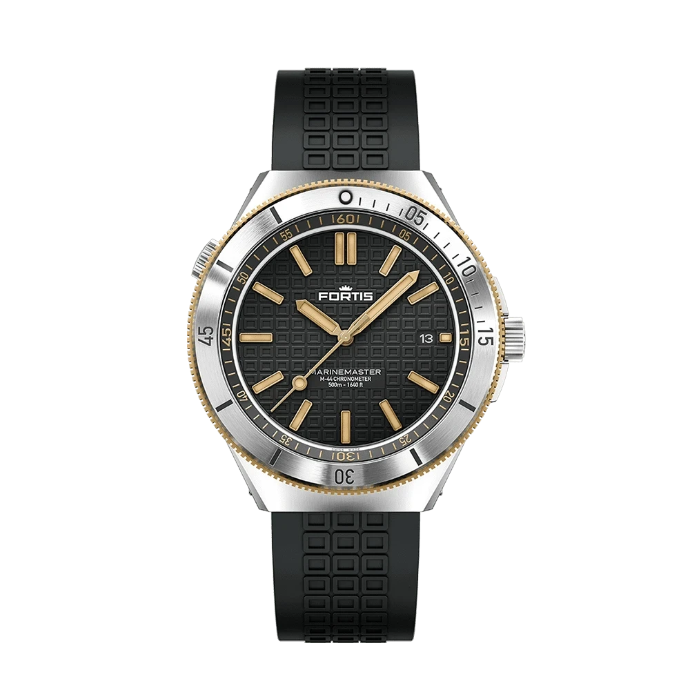 Fortis Marinemaster M-44 Black Resin Gold Herrenuhr F8120015