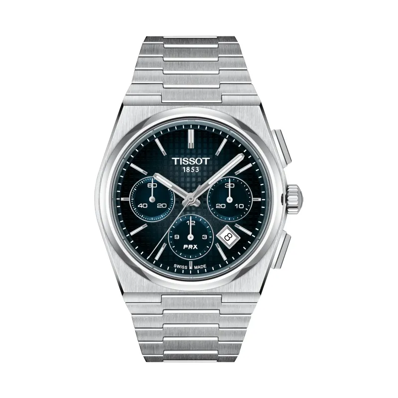Tissot PRX Chronograph Automatik 42 mm Blau Herrenuhr T137.427.11.041.01