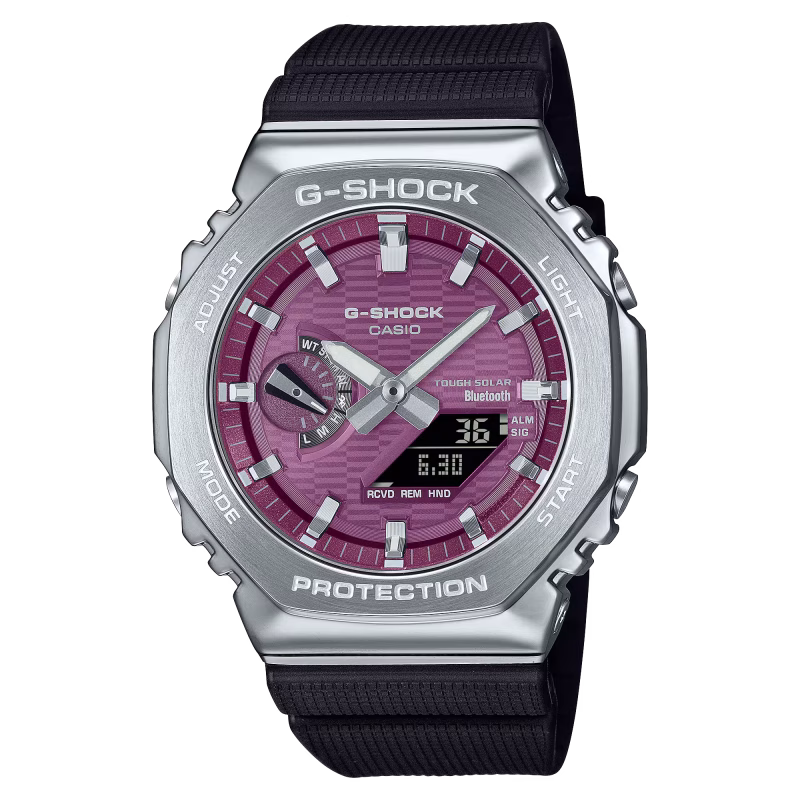 G-Shock G-Steel Protection Classic, Rosa, Solar, 44mm Herrenuhr GBM-2100A-4BER