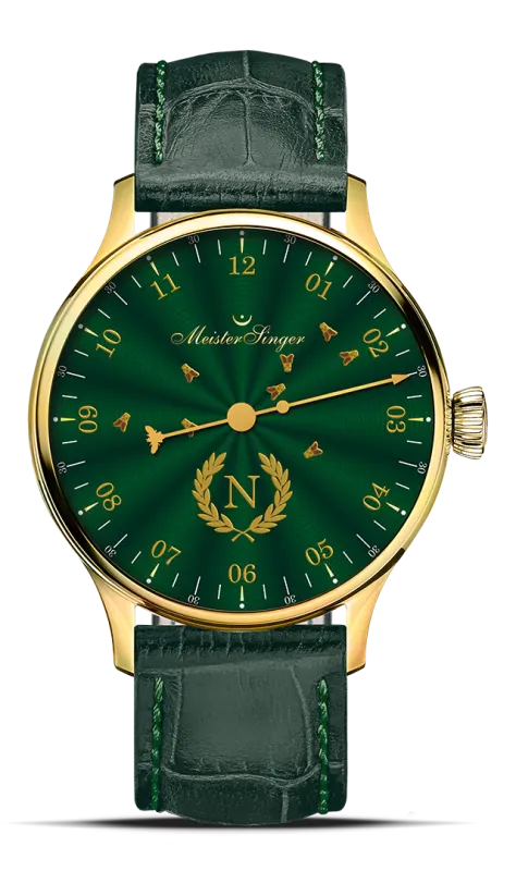 Meister Singer Edition Napoléon Grün Sammler-Edition Herrenuhr ED-NAPOLEON