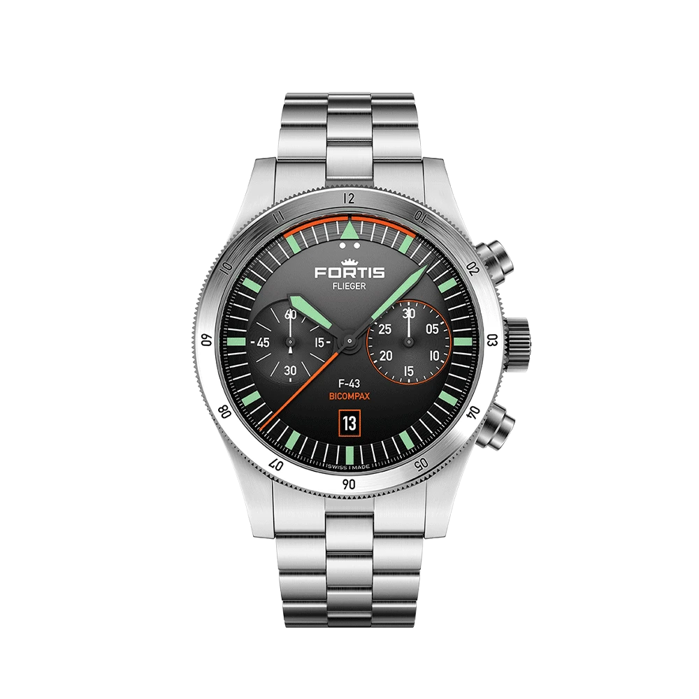 Fortis FLIEGER F-43 Bicompax Original Herrenuhr F4240004
