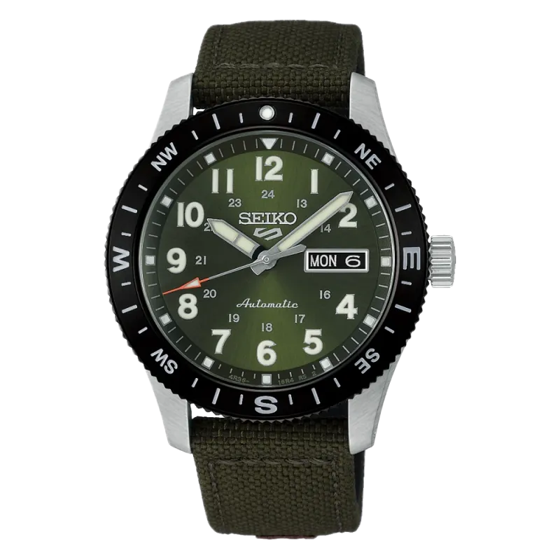 Seiko 5 Sports Field series 41mm, Nylonband, Automatik, Grün Herrenuhr HDB008K1