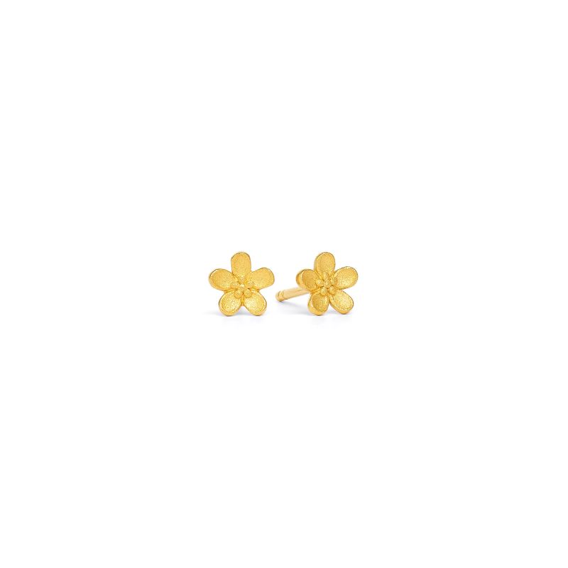 Bernd Wolf Stecker Marsi Designlinie Flowertimes, Blume, Sterlingsilber 925, Gold