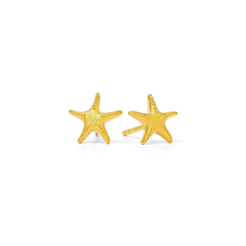 Bernd Wolf Stecker Seastar Designlinie Maritim, 24-Karat-goldplattiert, Sterlingsilber 925