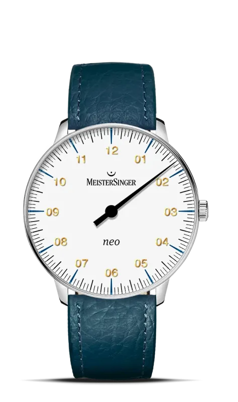 Meister Singer Neo - Weiß mit Saphirglas, Schweizer Automatikwerk, 36mm Herrenuhr NES901G