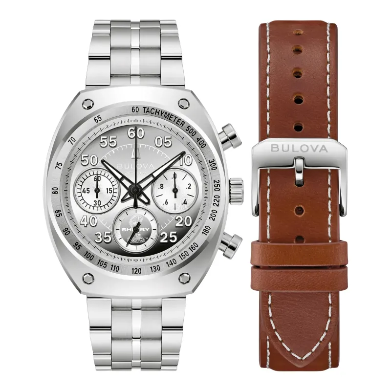 Bulova SHELBY Racer Chronograph Limited Edition Edelstahl Herrenuhr 96K118