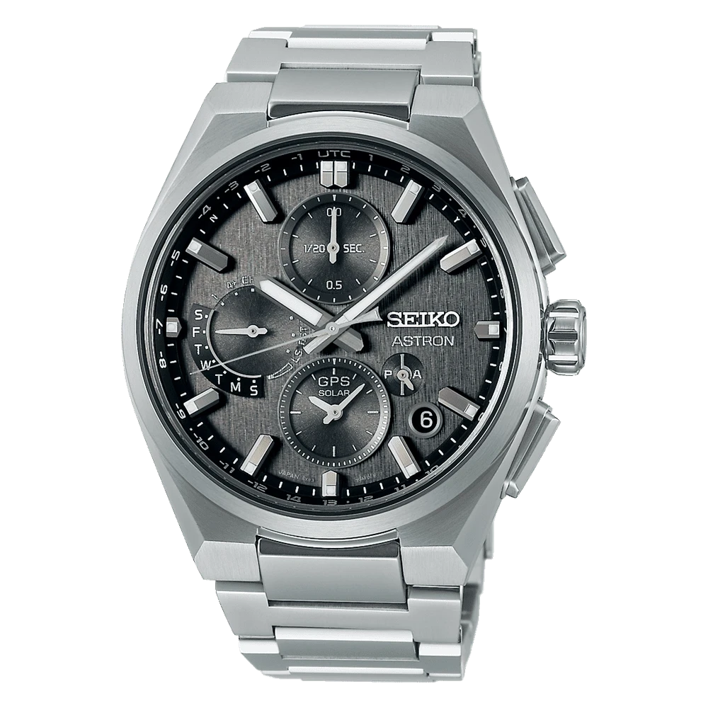 Seiko Astron GPS Solar Dual Time Chronograph Herrenuhr SSH163J1