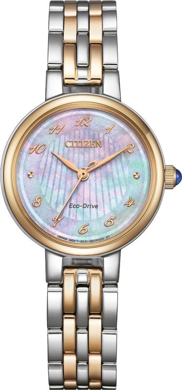 Citizen Analog Quartz, Eco-Drive, Edelstahlband, 27,7 mm Gehäusedurchmesser, Perlmutt Damenuhr EM0996-84Y