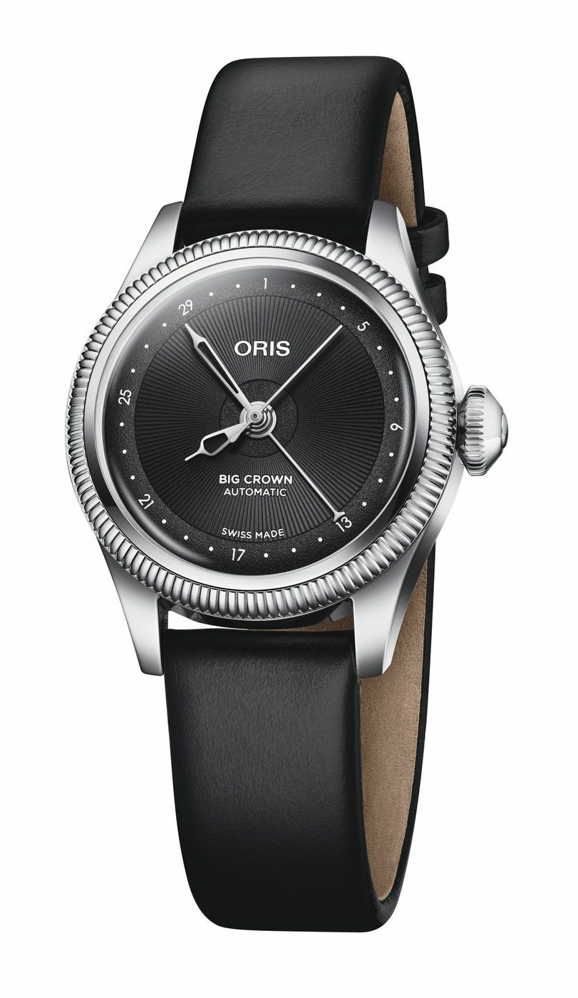 Oris Big Crown Pointer Date 29mm Schwarz Lederband Damenuhr 01 534 7804 4054-07 5 14 01