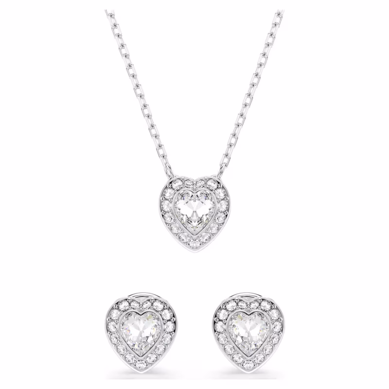 Swarovski  Ariana Grande x Swarovski Set Verschiedene Schliffe, Herz, Weiß, Rhodiniert