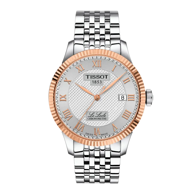 Tissot LE LOCLE Goldlünette 39.3mm, Chronometer, Automatik 80 Stunden Gangreserve Herrenuhr T932.408.41.033.00