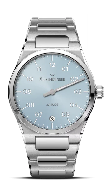 Meister Singer Kaenos, Sonnenschliff Eisblau, Automatik Herrenuhr KS914