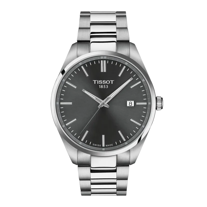 Tissot PR 100 40mm, Quarzwerk, Edelstahlband Herrenuhr T150.410.11.081.00