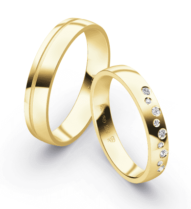 First Individual Love 3D Yellow – Two Trauringpaar Rauschmayer 72-03040 / 73-03040