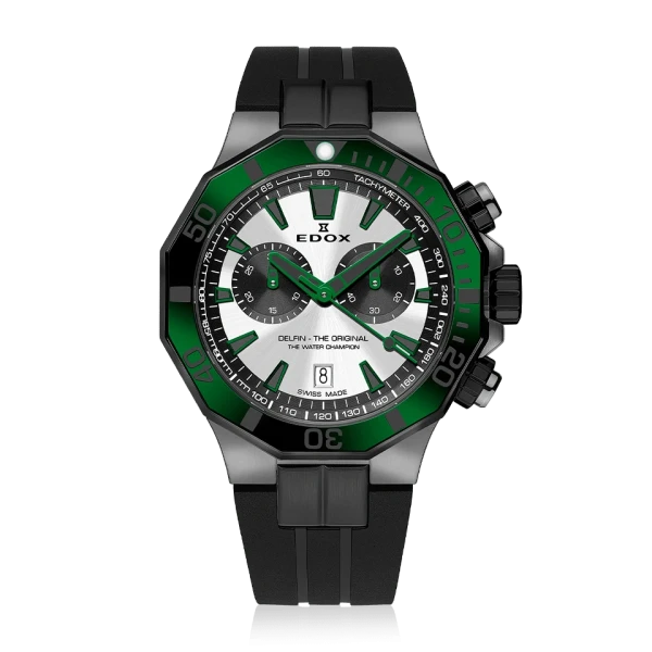 Edox Delfin The Original Chronograph Herrenuhr 10112 37GNVCA ANV