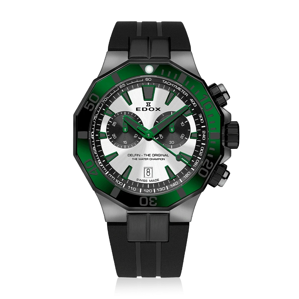 Edox Delfin The Original Chronograph Herrenuhr 10112 37GNVCA ANV