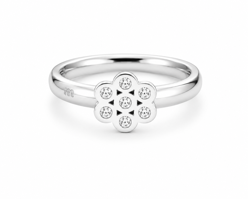 Melano Twisted Bloom Ring Gr 52 